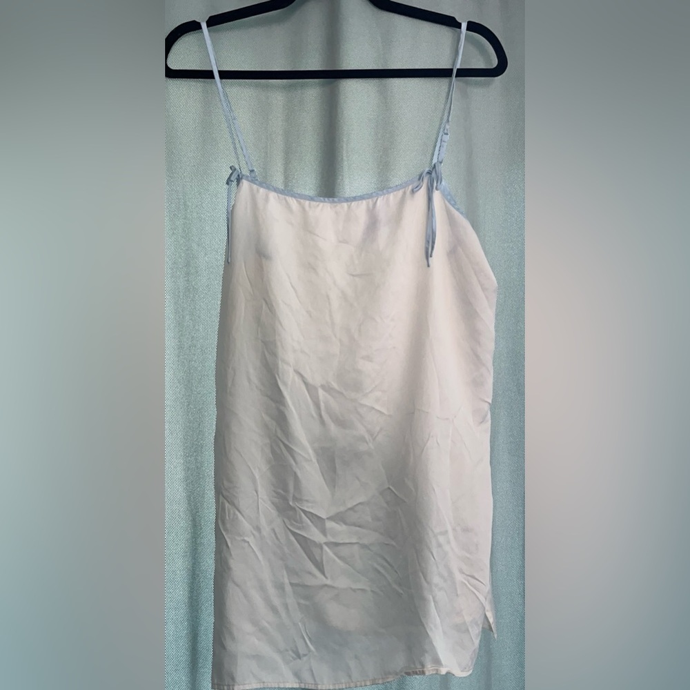 Hill House Ivory Slip with Pale Blue Trim Size XL